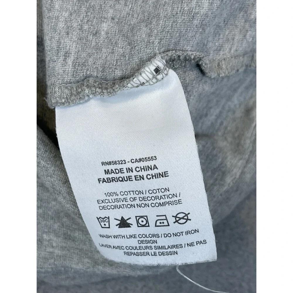 Nike Sportswear Shirt Mens Medium Gray Blank Logo Crew Neck Short Sleeve‎ Tee